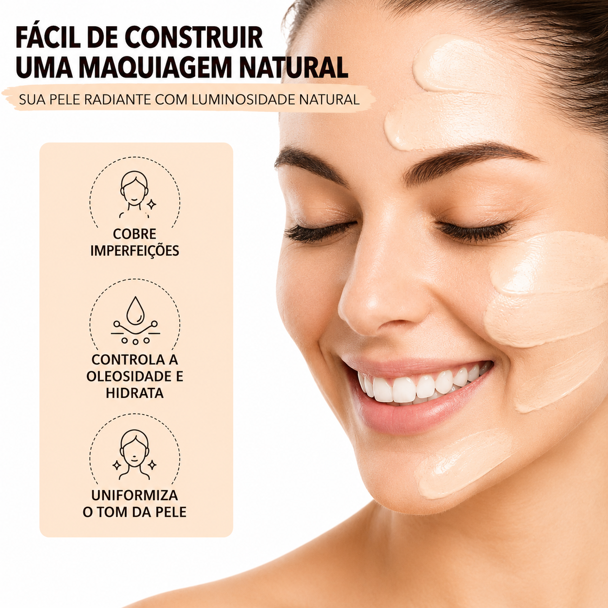 CC Cream Natural FPS 50+ | Corretor de Tom e Hidratação
Pele uniforme, protegida e naturalmente radiante.