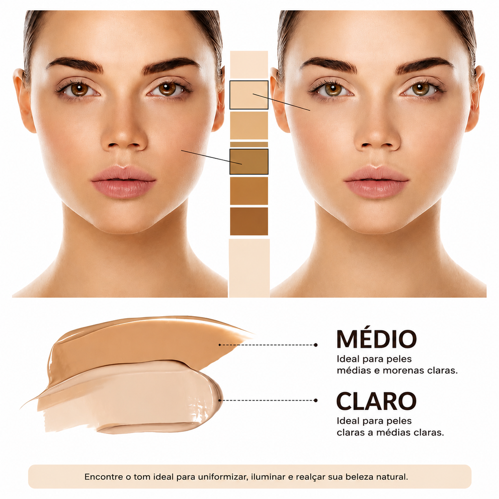 CC Cream Natural FPS 50+ | Corretor de Tom e Hidratação
Pele uniforme, protegida e naturalmente radiante.