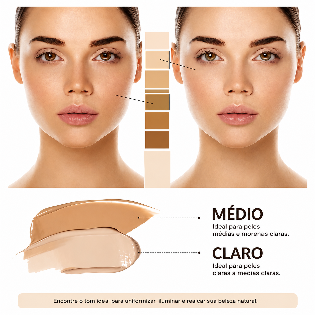 CC Cream Natural FPS 50+ | Corretor de Tom e Hidratação
Pele uniforme, protegida e naturalmente radiante.